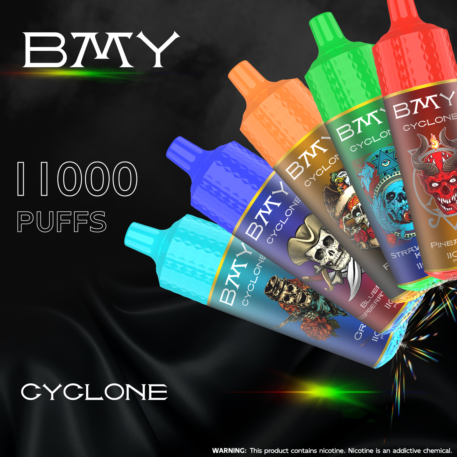 BMY- Tornado 11000 Vape descartável recarregável 